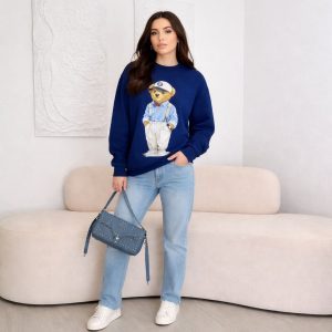Moletom Urso Social Azul Marinho