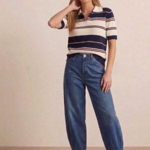 Polo Dani Listrada Azul/Vermelha