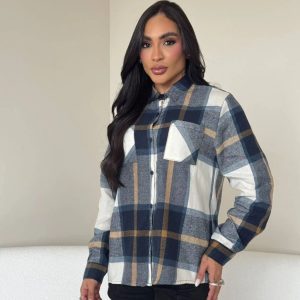 Camisa Xadrez Flanelada Azul