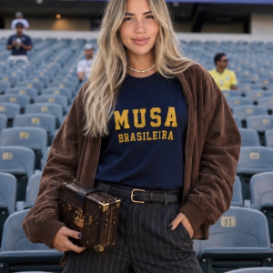 Camiseta  Musa Brasileira Azul Marinho