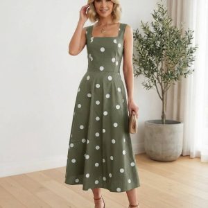 Vestido Jasmin Poá Verde
