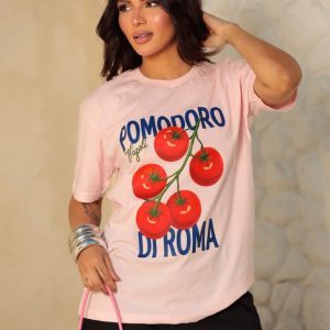 Camiseta Pomodoro Rosa Bebê
