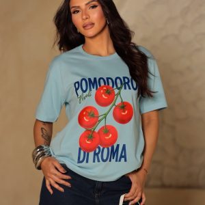 Camiseta Pomodoro Azul Bebê