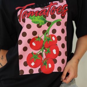 Camiseta Tomatoes Poá Preto