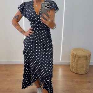 Vestido Serena Poá Preto