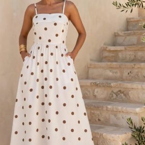 Vestido Adélia Poá Marrom